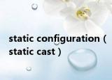 static configuration（static cast）