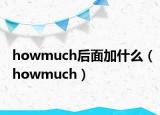 howmuch后面加什么（howmuch）