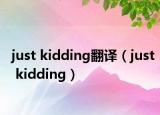 just kidding翻譯（just kidding）