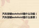 汽車按鍵autohold是什么功能（汽車按鍵autohold是什么意思）