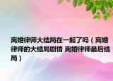離婚律師大結(jié)局在一起了嗎（離婚律師的大結(jié)局劇情 離婚律師最后結(jié)局）