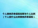 個(gè)人繳納養(yǎng)老保險(xiǎn)統(tǒng)籌與個(gè)人比例（個(gè)人按什么比例繳納養(yǎng)老保險(xiǎn)）