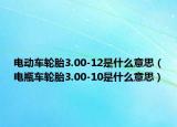 電動車輪胎3.00-12是什么意思（電瓶車輪胎3.00-10是什么意思）