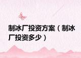 制冰廠投資方案（制冰廠投資多少）