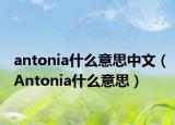 antonia什么意思中文（Antonia什么意思）