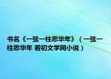 書名《一弦一柱思華年》（一弦一柱思華年 若初文學(xué)網(wǎng)小說）