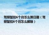 駕照暫扣6個(gè)月怎么算日期（駕照暫扣6個(gè)月怎么解除）