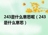 243是什么意思呢（243是什么意思）