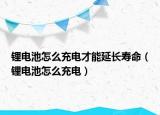 鋰電池怎么充電才能延長(zhǎng)壽命（鋰電池怎么充電）