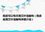 陽虛可以每天用艾葉泡腳嗎（陽虛能用艾葉泡腳嗎詳細介紹）