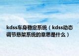 kdss車身穩(wěn)定系統(tǒng)（kdss動(dòng)態(tài)調(diào)節(jié)懸架系統(tǒng)的意思是什么）