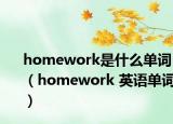 homework是什么單詞（homework 英語單詞）