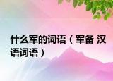 什么軍的詞語（軍備 漢語詞語）