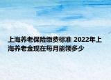 上海養(yǎng)老保險(xiǎn)繳費(fèi)標(biāo)準(zhǔn) 2022年上海養(yǎng)老金現(xiàn)在每月能領(lǐng)多少