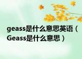 geass是什么意思英語（Geass是什么意思）