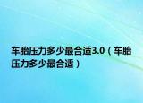 車胎壓力多少最合適3.0（車胎壓力多少最合適）