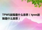 TPWS故障是什么意思（tpws故障是什么意思）