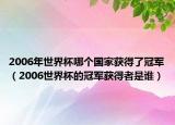 2006年世界杯哪個(gè)國(guó)家獲得了冠軍（2006世界杯的冠軍獲得者是誰(shuí)）