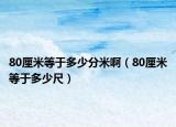 80厘米等于多少分米?。?0厘米等于多少尺）