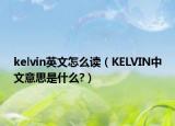 kelvin英文怎么讀（KELVIN中文意思是什么?）