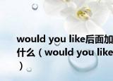 would you like后面加什么（would you like）