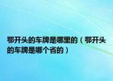 鄂開頭的車牌是哪里的（鄂開頭的車牌是哪個省的）