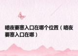 暗夜要塞入口在哪個位置（暗夜要塞入口在哪）