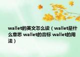 wallet的英文怎么讀（wallet是什么意思 wallet的音標(biāo) wallet的用法）