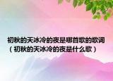 初秋的天冰冷的夜是哪首歌的歌詞（初秋的天冰冷的夜是什么歌）