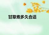 甘草煮多久合適