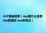 ASP是啥意思（asp是什么意思 asp的音標(biāo) asp的用法）