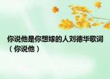 你說他是你想嫁的人劉德華歌詞（你說他）
