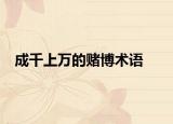成千上萬的賭博術(shù)語