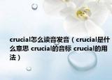 crucial怎么讀音發(fā)音（crucial是什么意思 crucial的音標(biāo) crucial的用法）