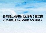 喜歡的近義詞是什么詞呢（喜歡的近義詞是什么近義詞是近義詞嗎）