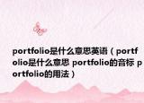 portfolio是什么意思英語(yǔ)（portfolio是什么意思 portfolio的音標(biāo) portfolio的用法）