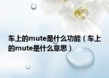 車上的mute是什么功能（車上的mute是什么意思）