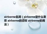 airborne名詞（airborne是什么意思 airborne的音標(biāo) airborne的用法）