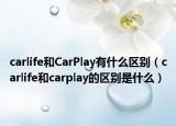 carlife和CarPlay有什么區(qū)別（carlife和carplay的區(qū)別是什么）