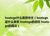 hostage什么意思中文（hostage是什么意思 hostage的音標(biāo) hostage的用法）