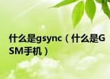 什么是gsync（什么是GSM手機）