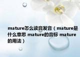 mature怎么讀音發(fā)音（mature是什么意思 mature的音標(biāo) mature的用法）