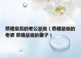 慈禧皇后的老公是誰(shuí)（慈禧是誰(shuí)的老婆 慈禧是誰(shuí)的妻子）