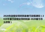 2020年放假安排時(shí)間表春節(jié)放假通知（2020年春節(jié)放假安排時(shí)間表 2020春節(jié)怎么放假）