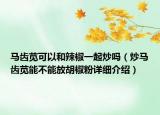 馬齒莧可以和辣椒一起炒嗎（炒馬齒莧能不能放胡椒粉詳細介紹）