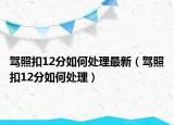 駕照扣12分如何處理最新（駕照扣12分如何處理）