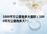 1000平方公里有多大面積（1000平方公里有多大?）