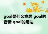 goal是什么意思 goal的音標(biāo) goal的用法