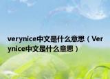 verynice中文是什么意思（Verynice中文是什么意思）