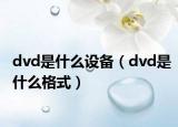 dvd是什么設備（dvd是什么格式）